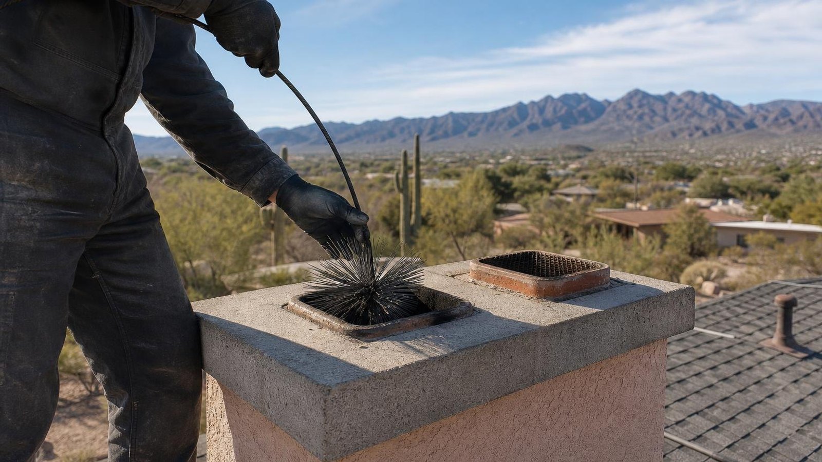 Practical chimney sweep & inspection in Tucson